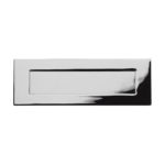 large chrome plated large front door letterbox